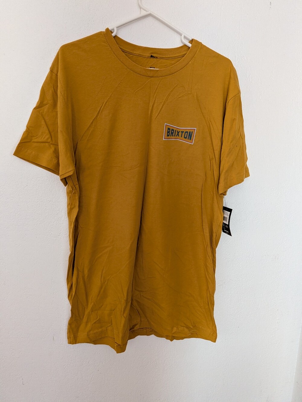 Brixton Truss T Shirt Antique Gold Size Large Short Sleeve